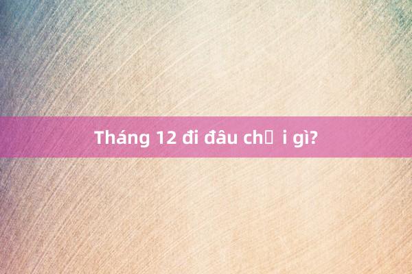 Tháng 12 đi đâu chơi gì?