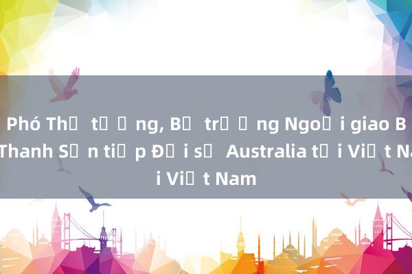 Phó Thủ tướng， Bộ trưởng Ngoại giao Bùi Thanh Sơn tiếp Đại sứ Australia tại Việt Nam