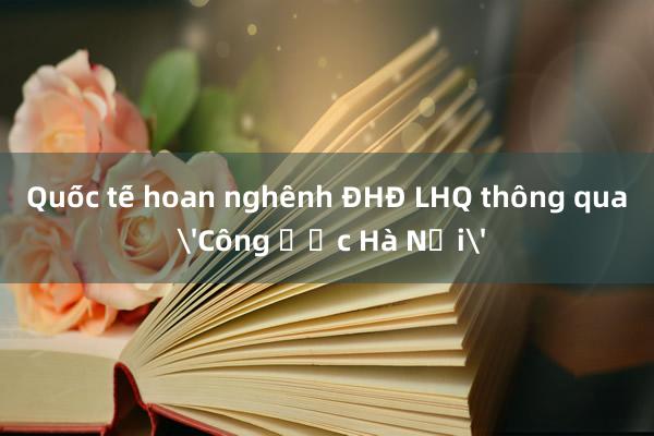 Quốc tế hoan nghênh ĐHĐ LHQ thông qua 'Công ước Hà Nội'