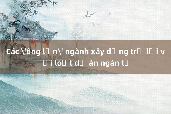 Các 'ông lớn' ngành xây dựng trở lại với loạt dự án ngàn tỉ